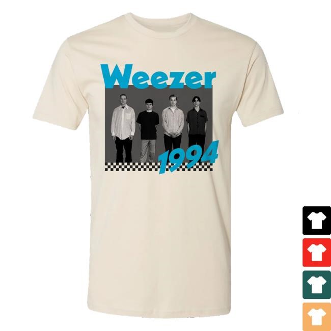 Weezer Store Merch 1994 Tracklist Tee Shirt