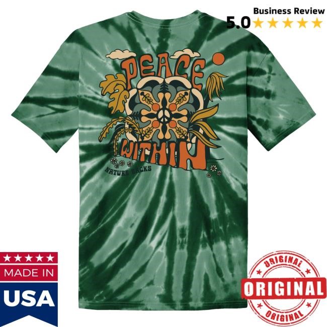 Official Nature Backs Merch Peace Within Forest Tie Dye Hoodie Sweatshirt