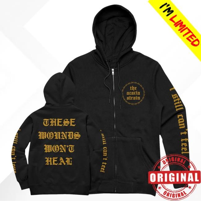 Trending The Acacia Strain Store These Wounds Won't Heal Zip-Up Hooded Sweatshirt