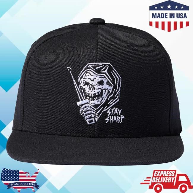 Lurking Class Merch Store Stay Sharp Snapback - Black twill cap