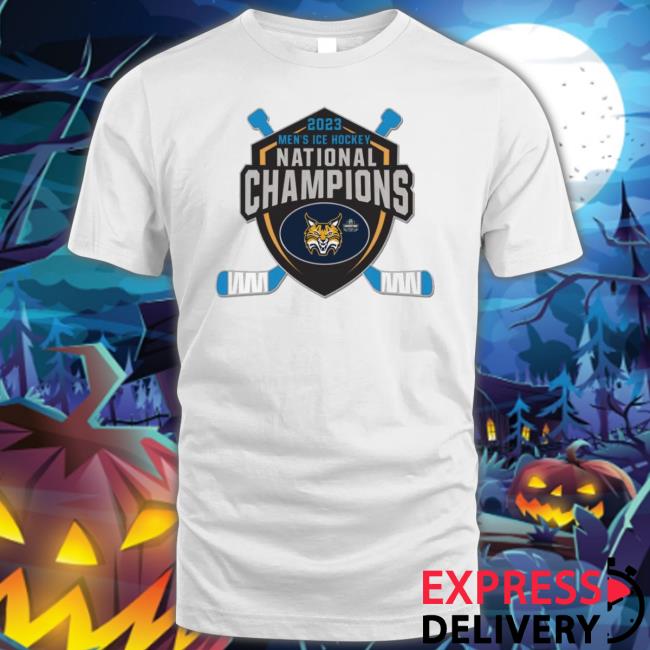 Quinnipiac Bobcats 2023 Ncaa Men’S Ice Hockey National Champions Logo Shirt
