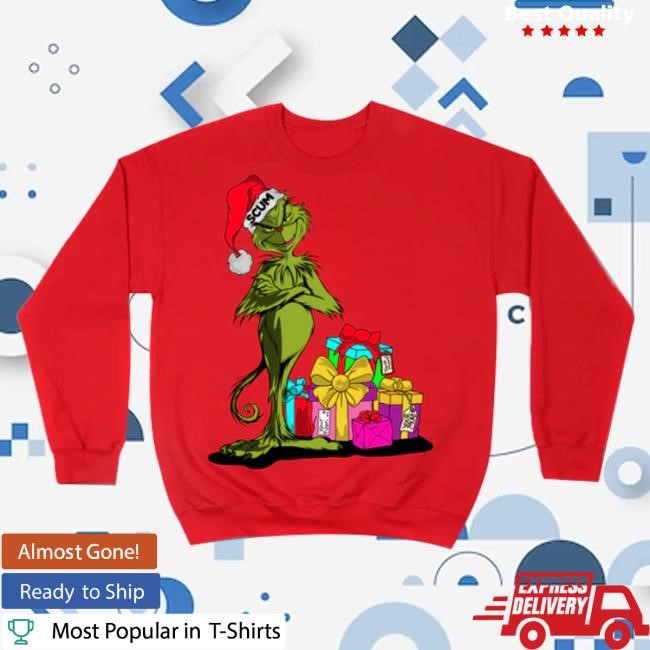 Official Nochaos Merch Store Scum Grinch Navidad Crewneck Sweatshirt