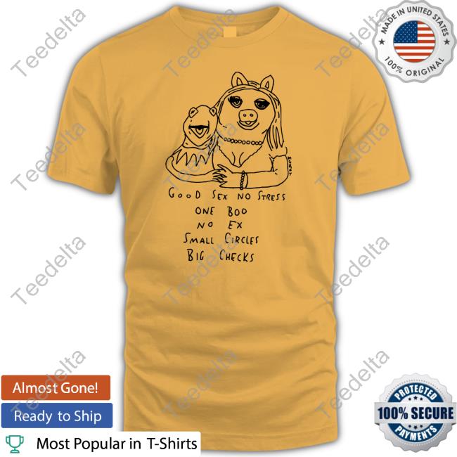 Really Good Artist Merch Good Sex No Stress One Boo No Ex Small Circles Big Checks T Shirts