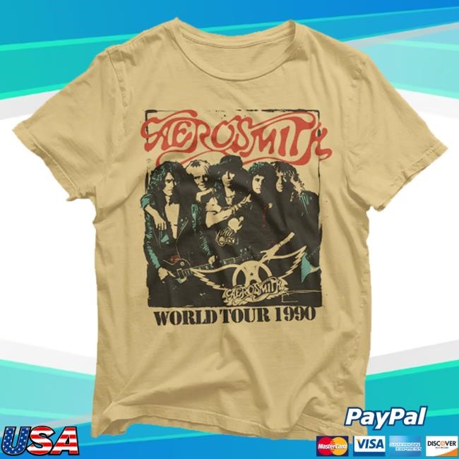 Aerosmith Merch Pump World Tour 1990 Shirts Official Aerosmith Merch Pump World Tour 1990 Hoodie