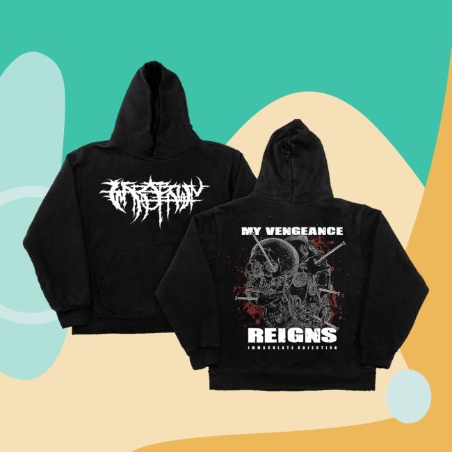Blackheaven Records Merch Store Warspawn Vengeance Hooded Sweatshirt Blackheaven Records Merch Store Warspawn Vengeance Crewneck Sweatshirt