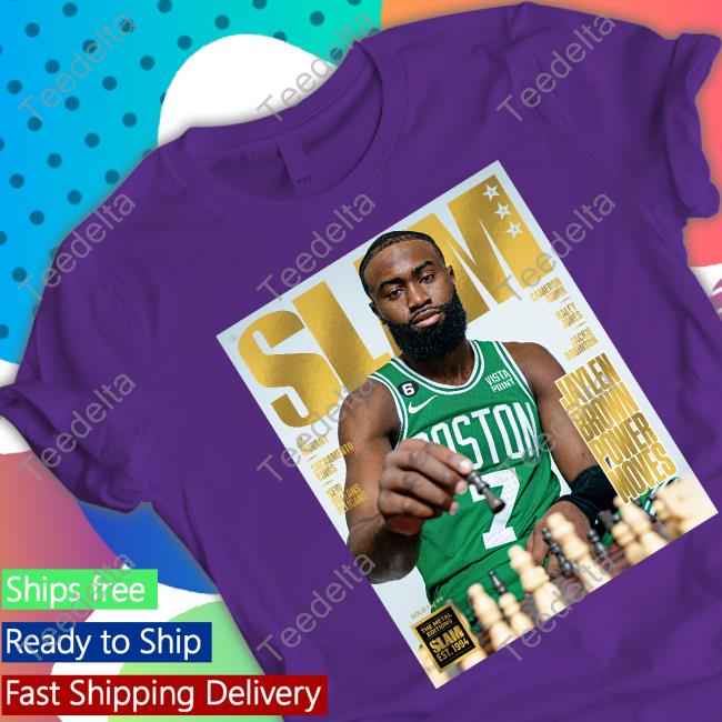 Gold Metal Slam 242 Jaylen Brown T-Shirt Slam Jaylen Brown Power Mover Hoodie
