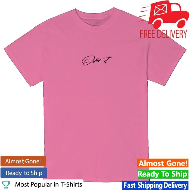 Interscope Merch Over It T-Shirt Pink Crewneck Sweatshirt
