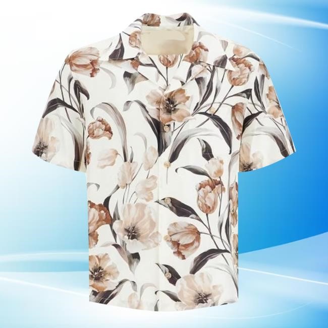 Silk Tulip Print Hawaiian New Shirt Dolce & Gabbana