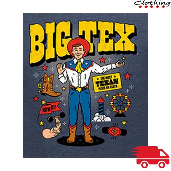 Dave Portnoy Wearing State Fair Of Texas Cartoon Big Tex Tank Top