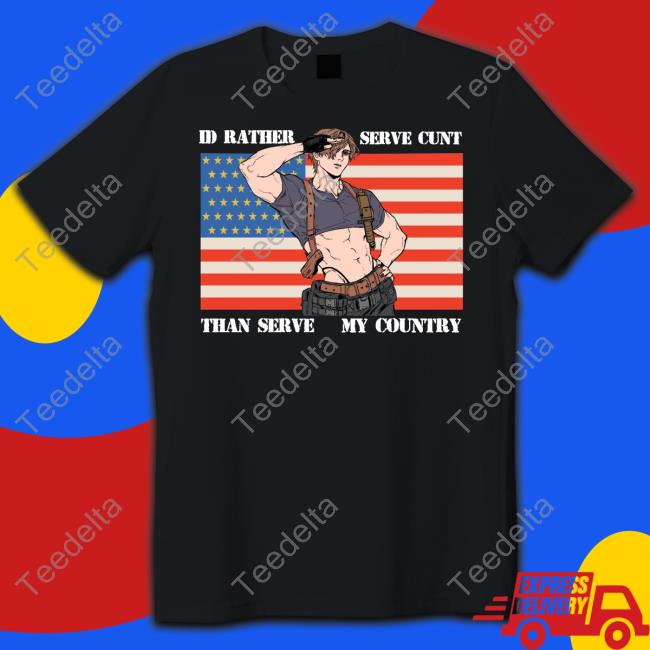 Official I'd Rather Serve Cunt Than Serve My Country Leon Kennedy T Shirt