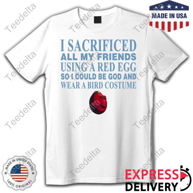 I Sacrificed All My Friends Using A Red Egg So I Could Be God And Wear A Bird Costume Tee Shirt