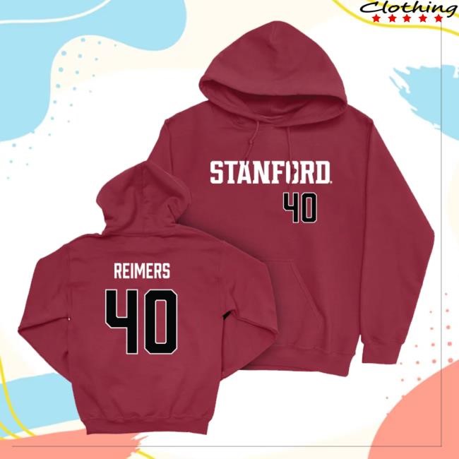 Official Nil Store Stanford Baseball Crimson Sideline Hoodie Ben Reimers Tee Shirt
