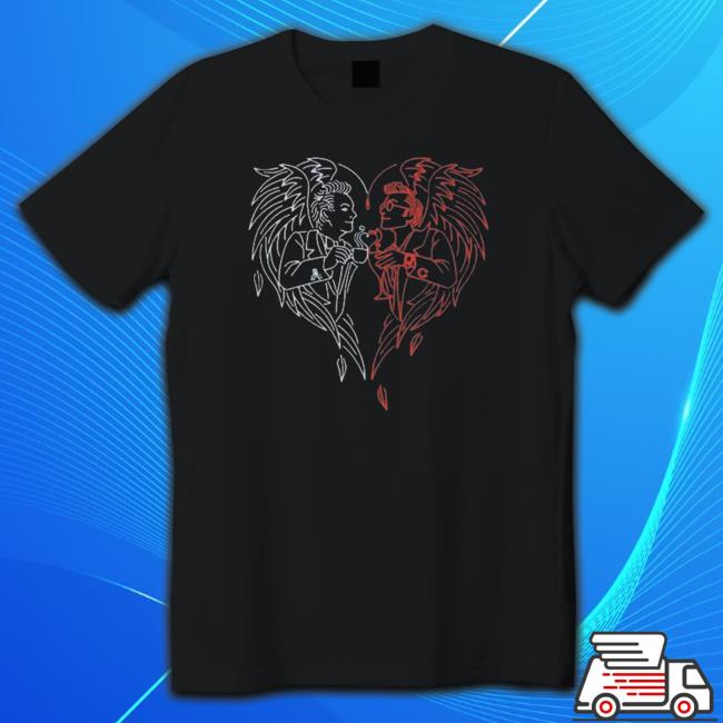 Swirlingthings Good Omens A Toast To The World Blue And Red Hoodie