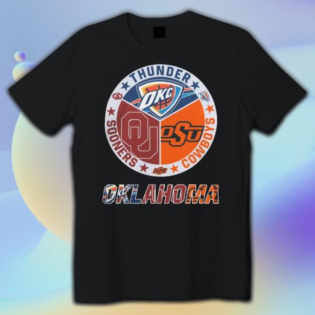 Original Oklahoma Sport Team Thunder X Cowboys X Sooners Logo 2023 Sweatshirt