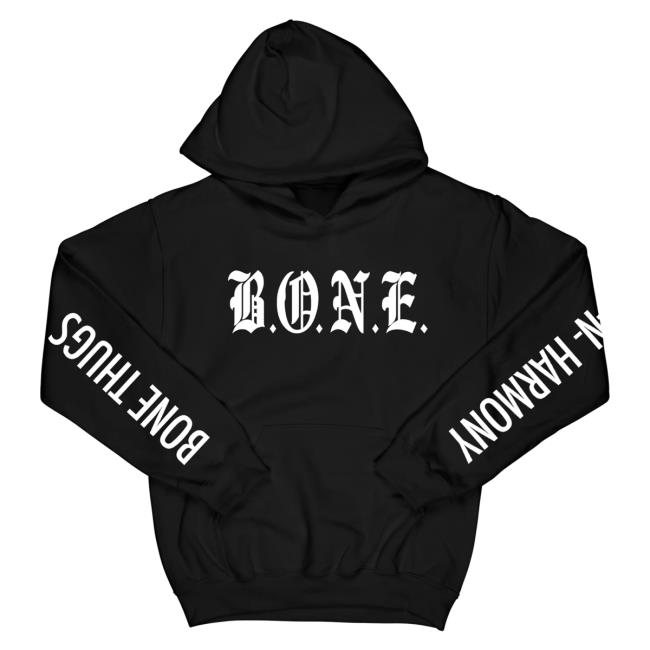Official Merch Bar Store Bone Thugs-N-Harmony Bone Enterprise Hoodie Black MerchBar BoneThugsnHarmony Apparel Clothing Shop