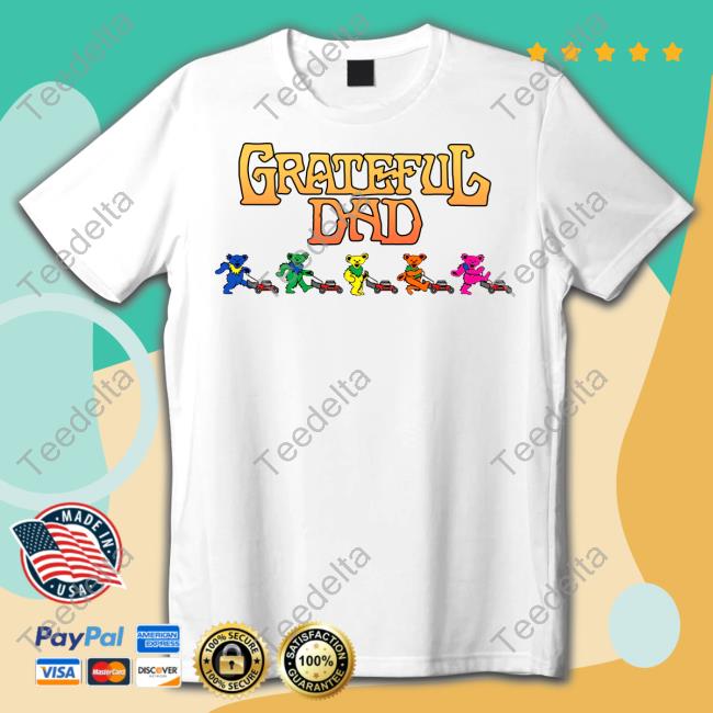 Grateful Dad Mowing Bears Long Sleeve Tee Shirt