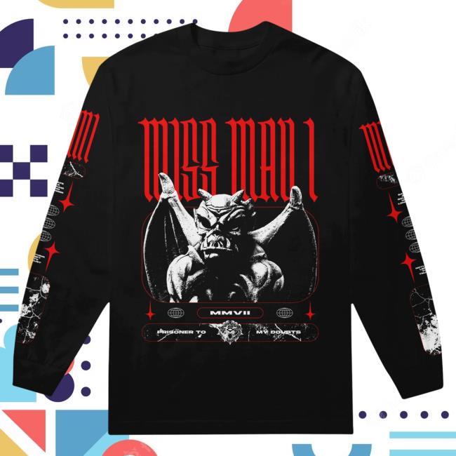 Official Merch Now Now Miss May I Gargoyle Black L/S T Shirt MerchNow