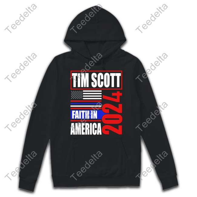 Official Tim Scott For President 2024 Faith In American T Shirt