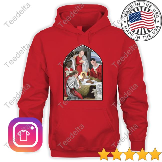 Arsenal Fc Nativity Christmas Jumper Adults Gabriel Jesus And Saka Gunners Hoodie