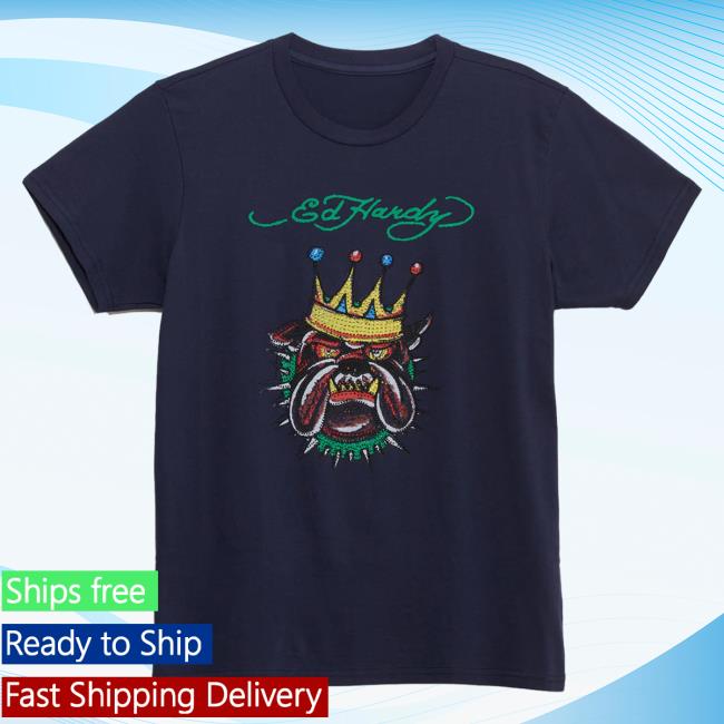 Official Ed Hardy Merch Store Rhinestone Bulldog Shirt EdHardy Apparel Clothing Shop