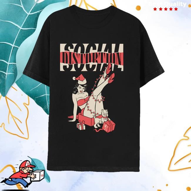 Social Distortion Merch Torn Logo Holiday Pinup Sweaters