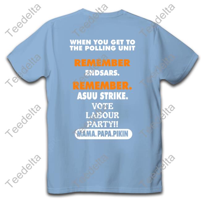 When You Get To The Polling Unit Remember Endsars Remember Asuu Strike T Shirts