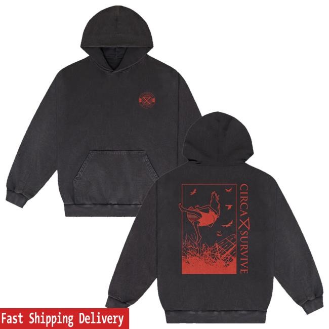Original Circa Survive Store Merch Circle Logo Hooded Sweatshirt
