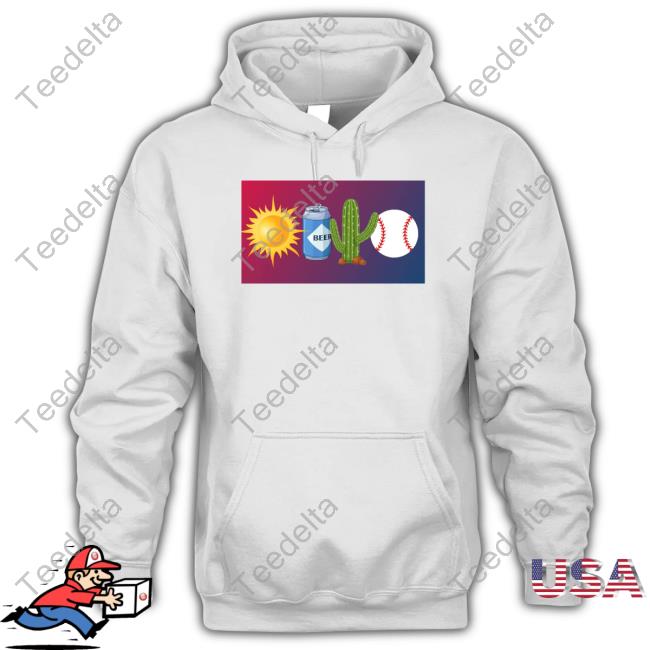 Sun Beer Cactus Baseball Sweatshirt