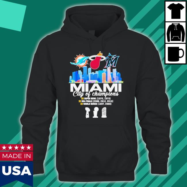 Official Miami City Of Champion Dolphins Heat Marlins shirt Official Miami City Of Champion Dolphins Heat Marlins shirt