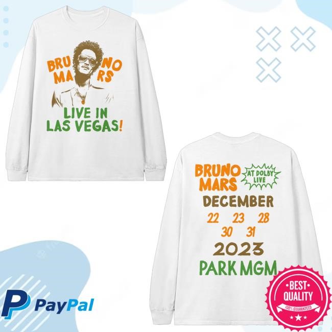Bruno Mars Merch Bruno Mars Live Longsleeve Hoodie