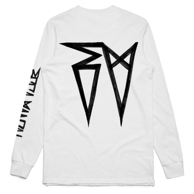 Official Band T Shirts Merch Classic Ev Logo White Long Sleeve Hooded Sweatshirt