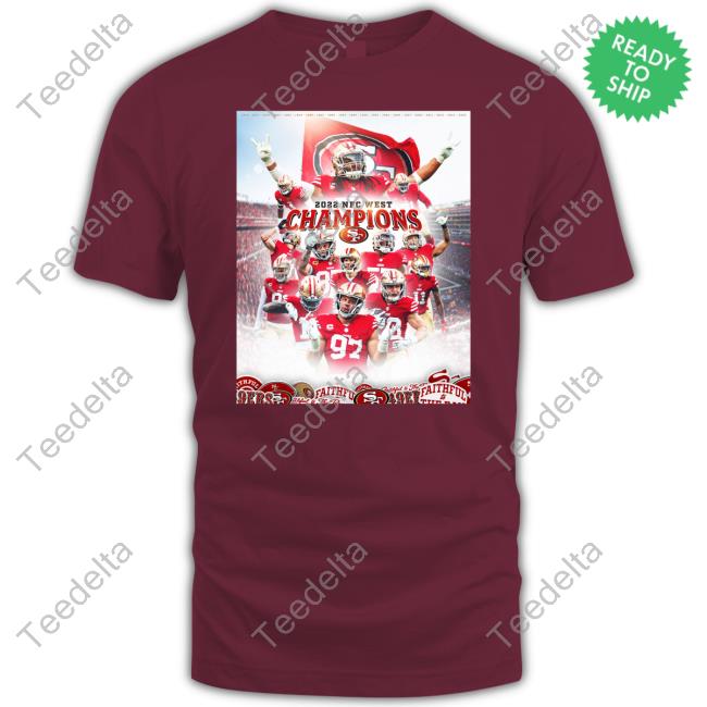 2022 NFC West Champions Hoodied Sweatshirt San Francisco 49Ers San Francisco 49Ers 2022 NFC West Champions Hoodie