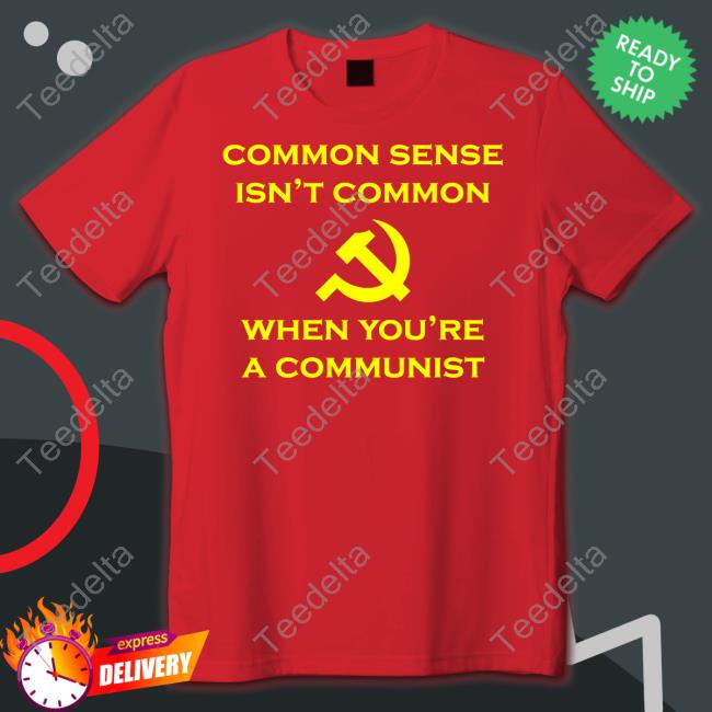 Hireztherapper Wearing Common Sense Isn't Common When You're A Communist Sweatshirt
