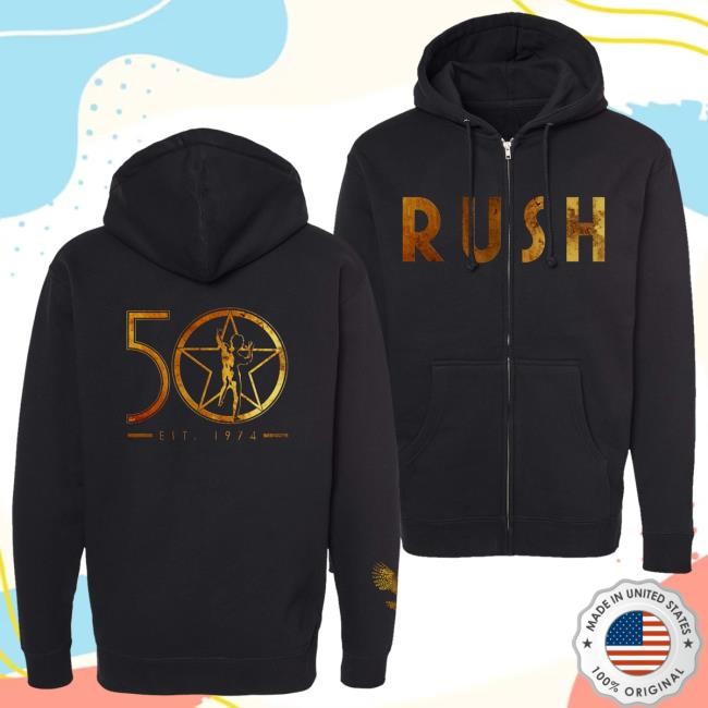 Official Rushbackstage Merch R50 Zip Hoodie