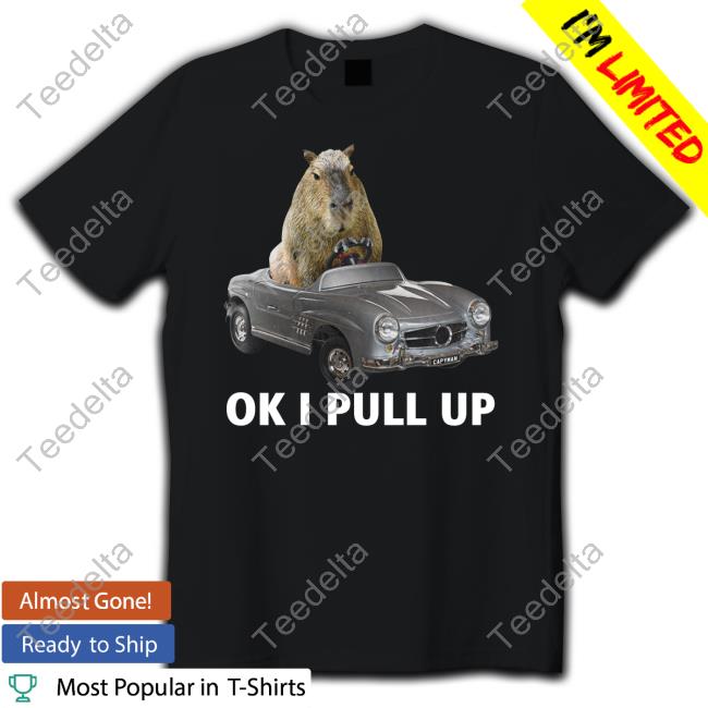 Capybaraman Merch Capy Car Ok I Pull Up Tee Shirt
