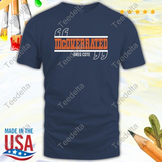 Mcoverrated Font Edm On Navy T-Shirt
