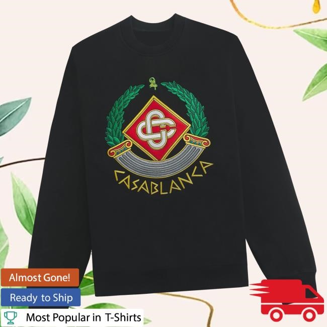 Official Casablanca Store Merch Casa Crest Embroidered Shirts