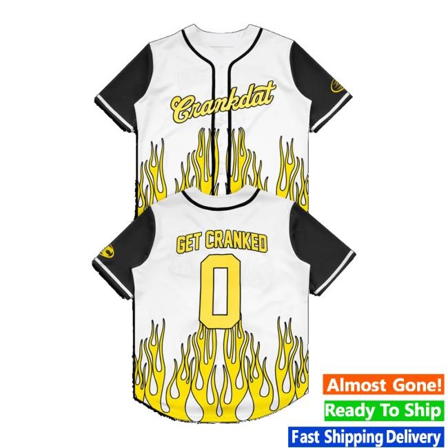 Crankdat Merch Store Crankdat - Get Cranked Baseball Jersey Tee Shirt Crankdat Merch Store Crankdat - Get Cranked Baseball Jersey T-Shirt