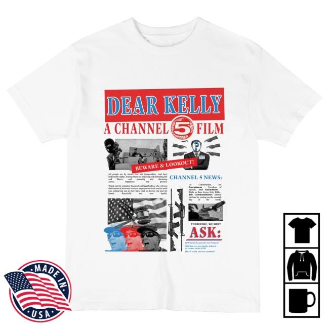 Channel 5 Merch Beware & Lookout White Tee