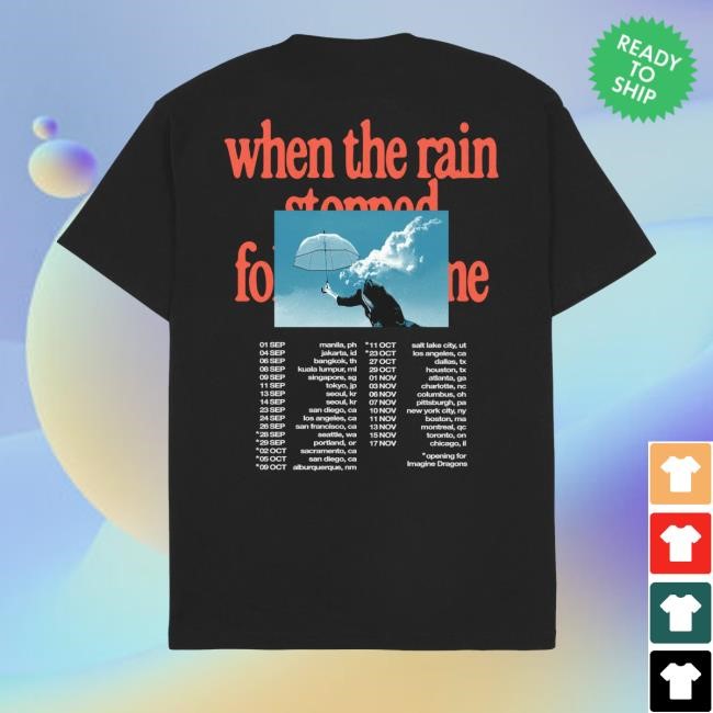 Eajpark When The Rain Stopped Following Me Exclusive Tour Shirts