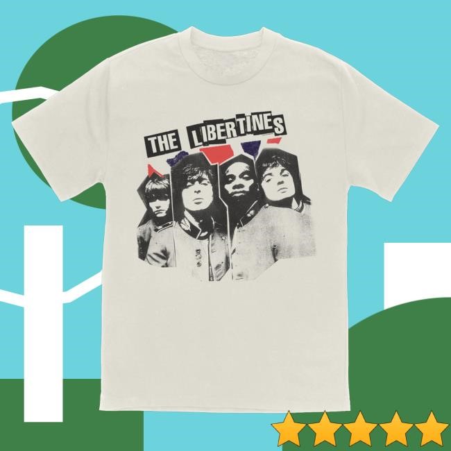 The Libertines Merch Store Rip Flag Xerox Tee