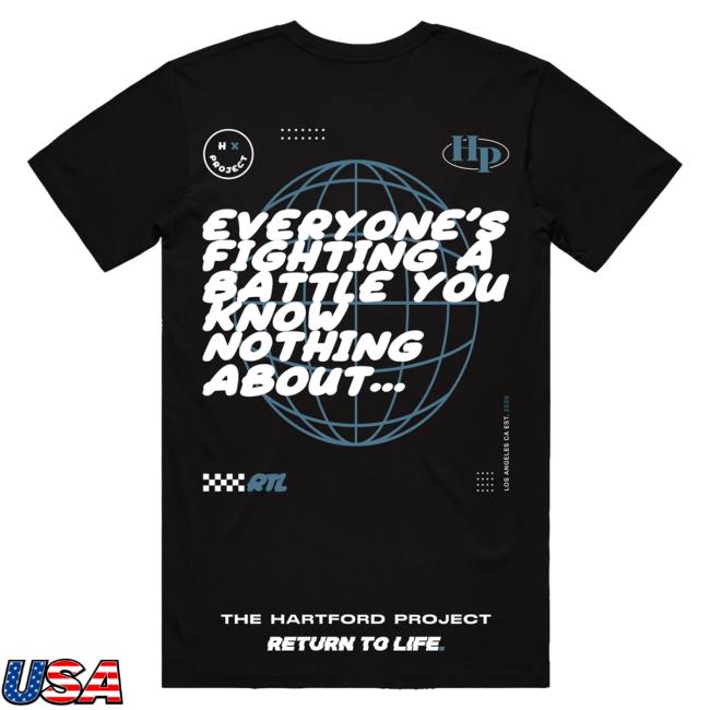 Official Emelia Hartford T-Shirts - Black The Battle Within Hartford Hartfordltd