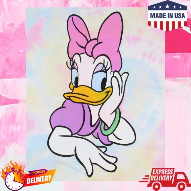 Official Even Times Six Disney Girls Disney Girls Daisy Duck Tie Dye Graphic T-Shirts