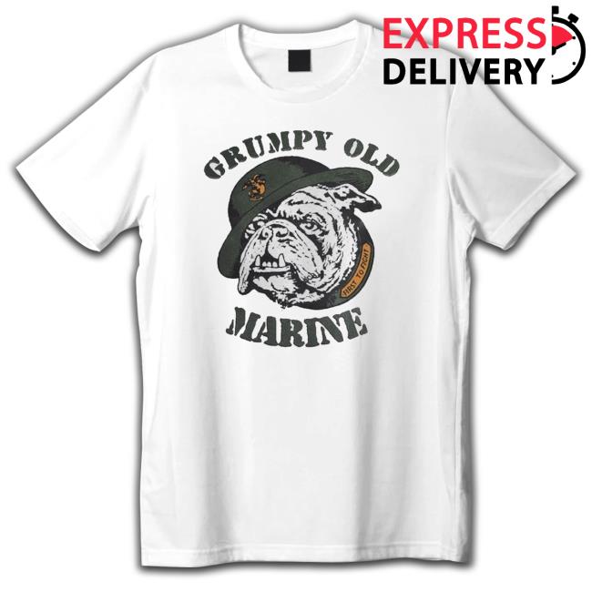 Grumpy Old Marine Bulldog Mascot shirt, hoodie, tank top, sweater and long sleeve t-shirt