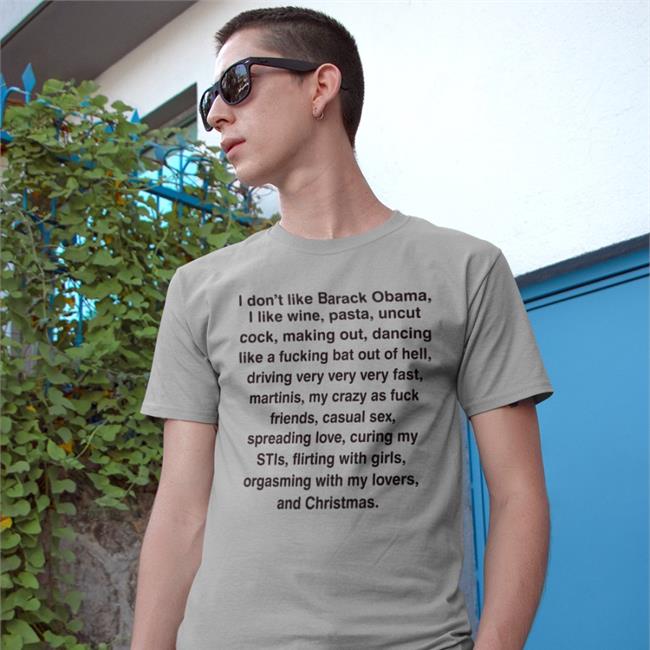 I Don't Like Barack Obama I Like Wine Pasta Uncut Cock Hoodie Goodshirts