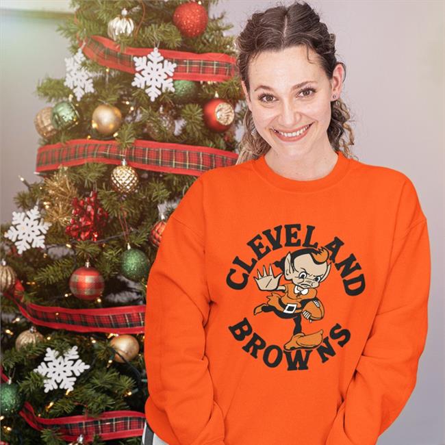 Homage Merch Moreforyoucleveland Cleveland Browns Brownie Stiff Arm Shirt
