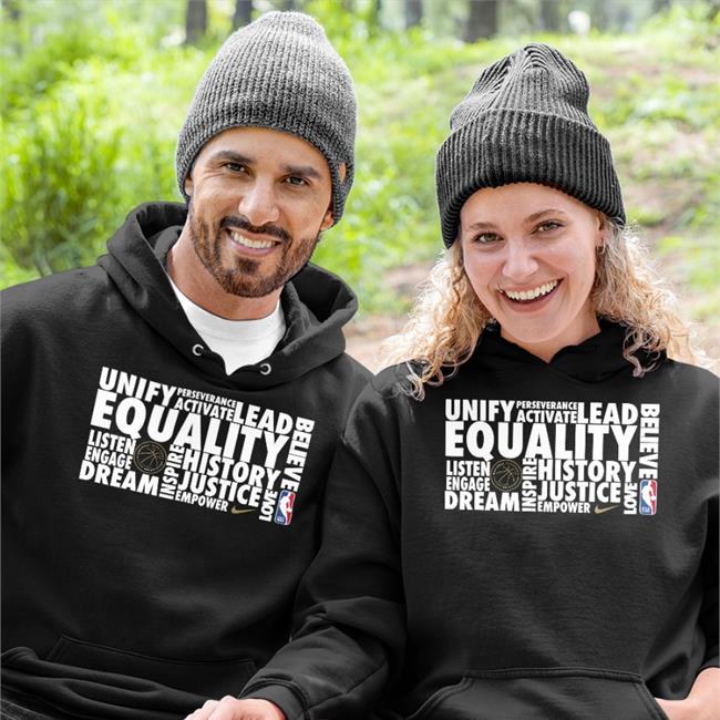 Lebron James Wearing Unify Perseverance Activate Lead Equality Tee Shirts Los Angeles Lakers