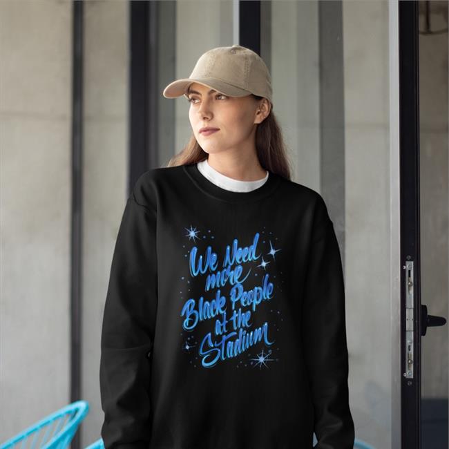 Mookie Betts Wearing We Need More Black People At The Stadium Sweatshirt