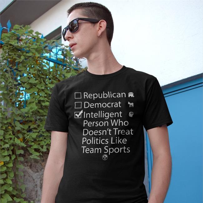 Luke Rudkowski We Are Change Store Republican Democrat Intelligent Person Who Politics Like Team Sport Shirt