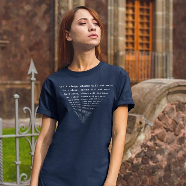 Shirts With Threatening Auras Black Can't Sleep Clowns Will Eat Me Long Sleeve T Shirt